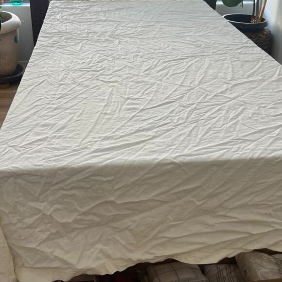 Nestwell Shower Curtain 97 x 67.5" Hemp Cotton Blend Cream Solid - Picture 1 of 9